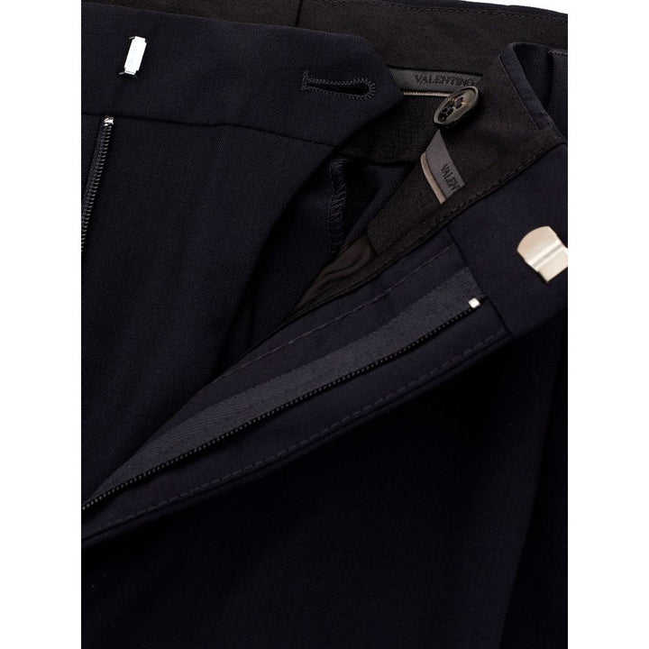 Valentino Garavani Black Wool Dress Pants