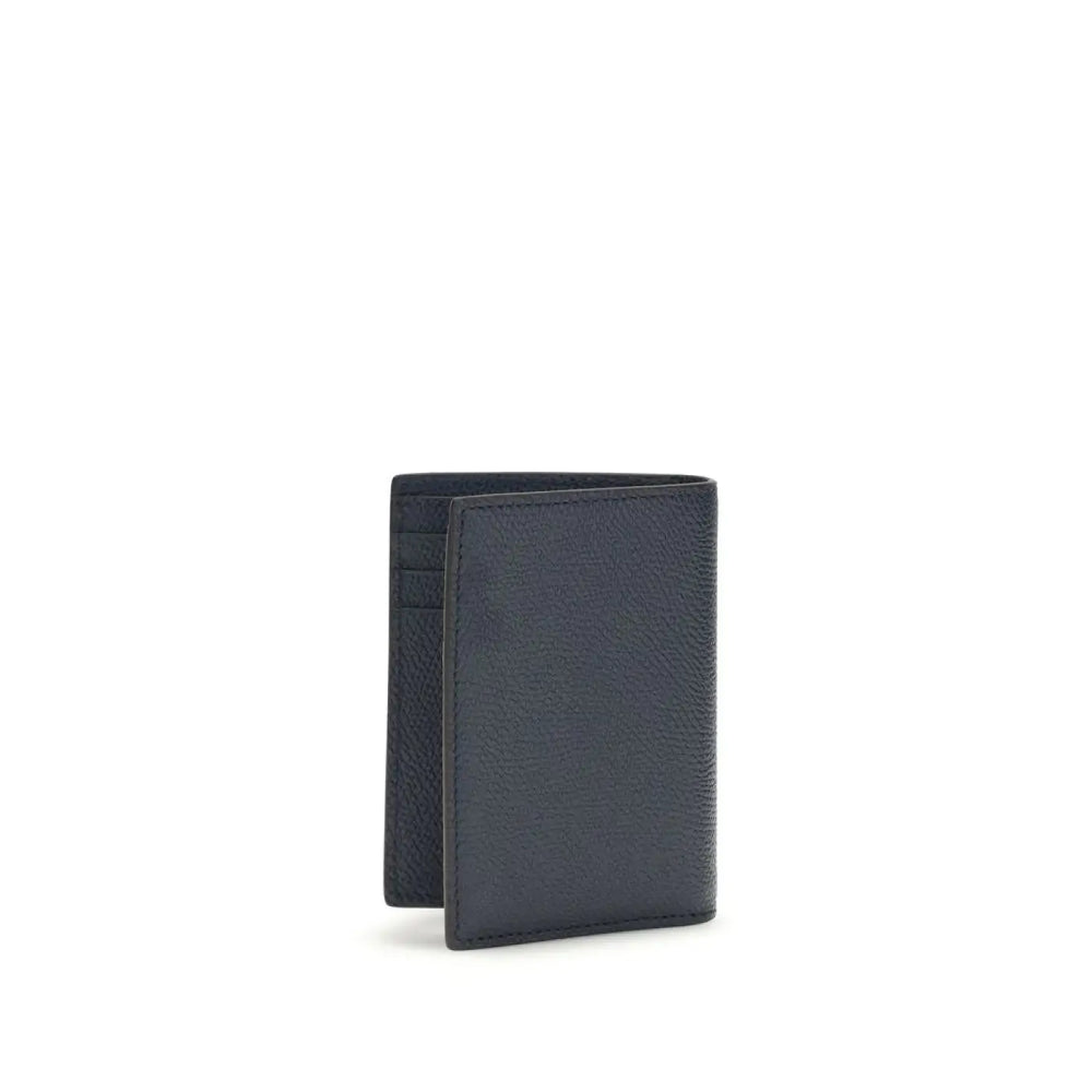 Men’s Valentino Garavani Blue Calf Leather Bos Taurus Wallet