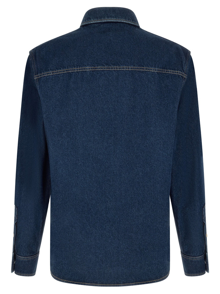 Valentino Garavani Blue Cotton Blouse