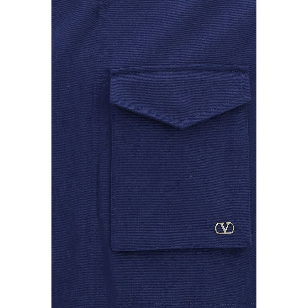 Men’s Valentino Garavani Blue Cotton Coat