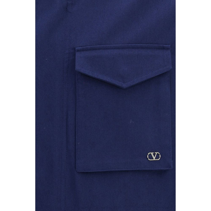 Men’s Valentino Garavani Blue Cotton Coat