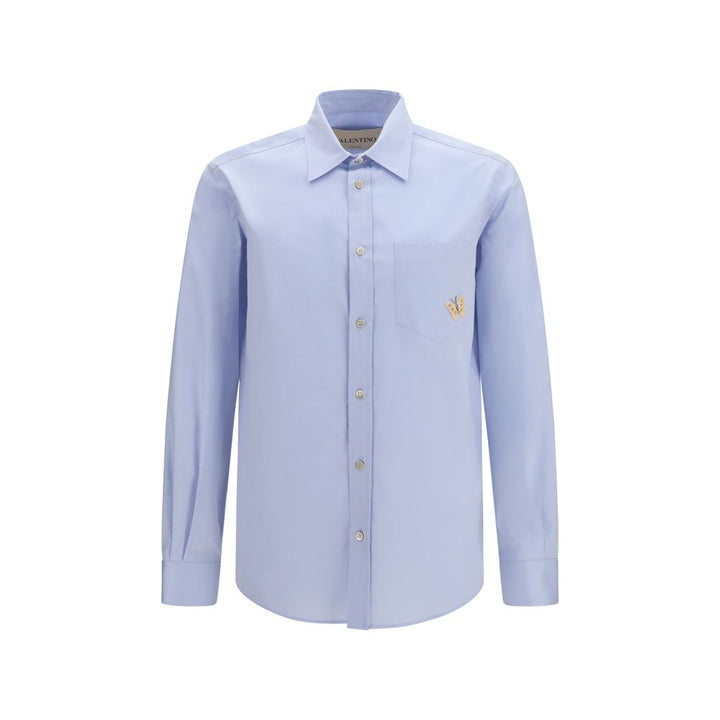 Men’s Valentino Garavani Blue Cotton Dress Shirt