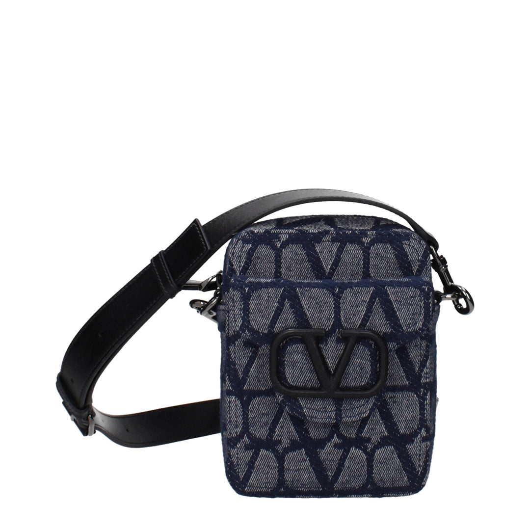 Men’s Valentino Garavani Blue Fabric Crossbody Bag