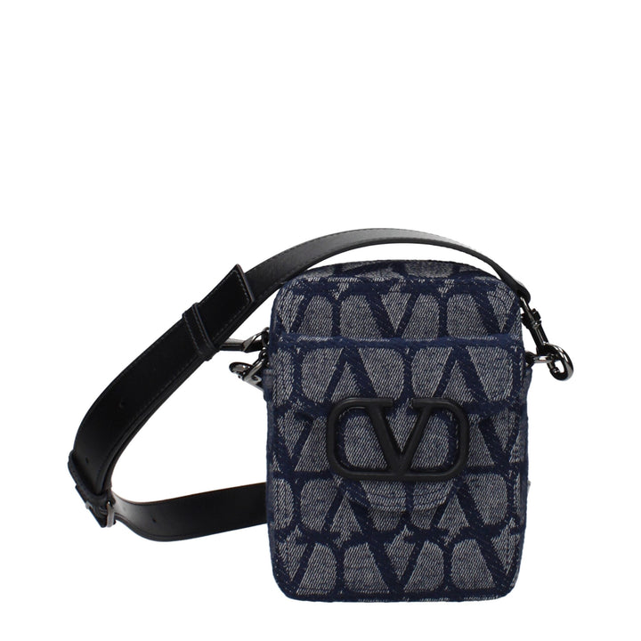 Men’s Valentino Garavani Blue Fabric Crossbody Bag