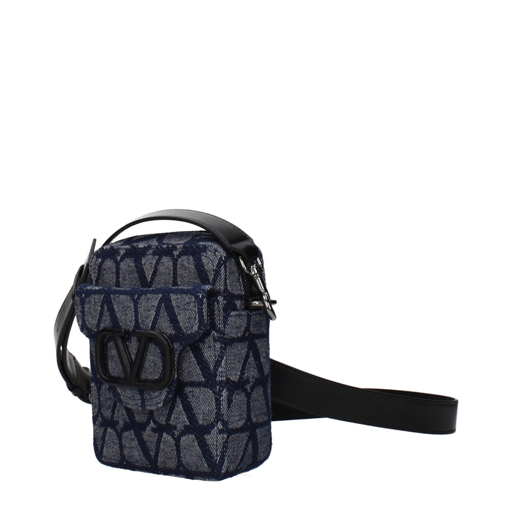 Men’s Valentino Garavani Blue Fabric Crossbody Bag