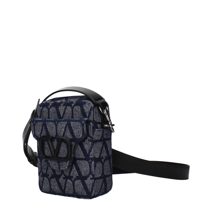 Men’s Valentino Garavani Blue Fabric Crossbody Bag