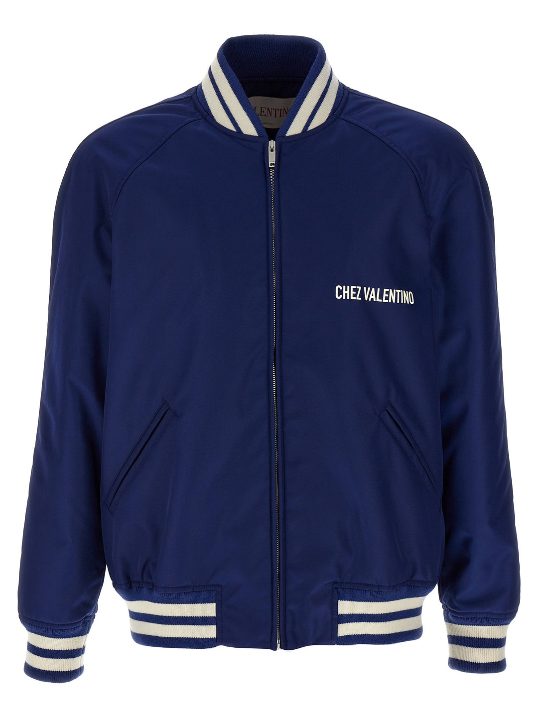 Men’s Valentino Garavani Blue Polyamide Bomber