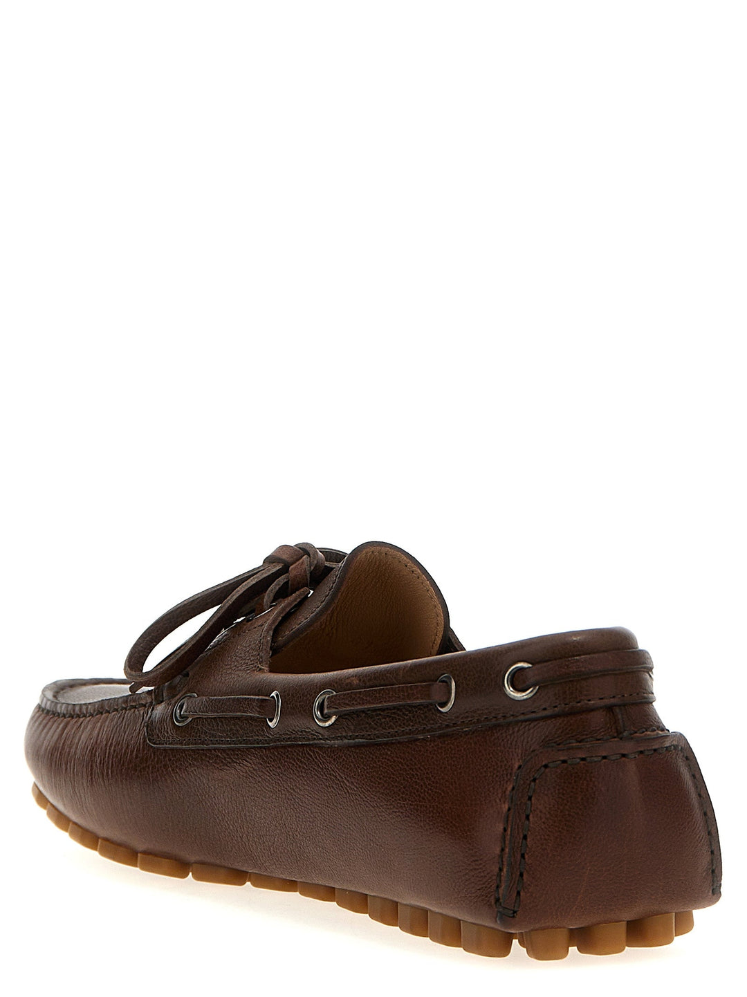 Men’s Valentino Garavani Brown Buffalo Leather Slip-on Loafers