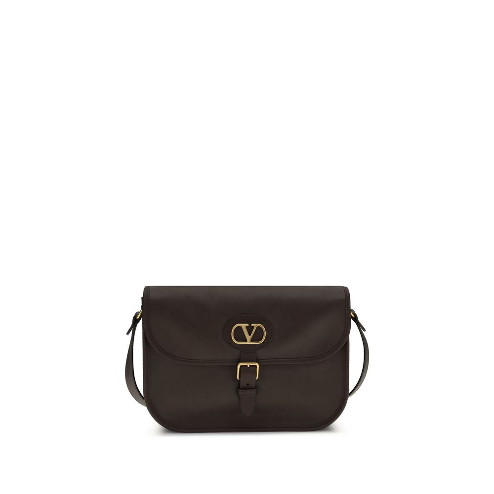 Men’s Valentino Garavani Brown Calf Leather Bos Taurus Shoulder Bag
