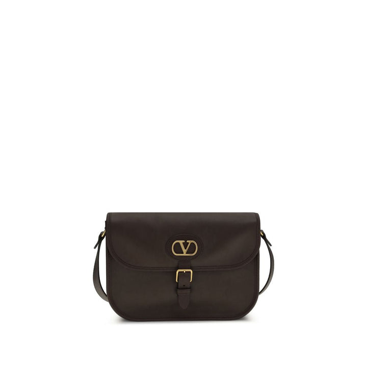 Men’s Valentino Garavani Brown Calf Leather Bos Taurus Shoulder Bag