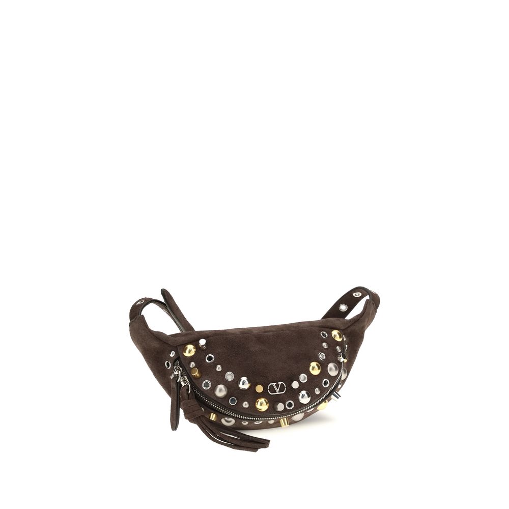 Men’s Valentino Garavani Brown Calf Leather Bos Taurus Shoulder Bag