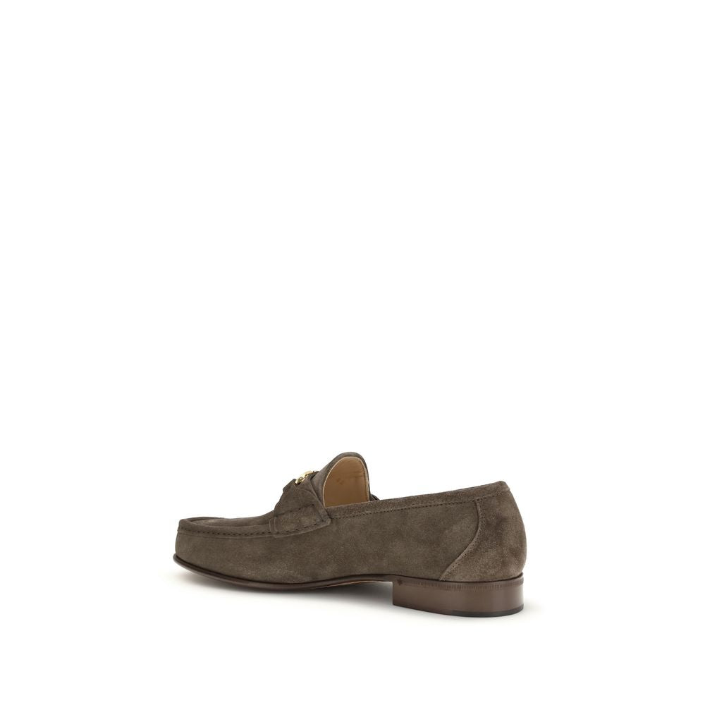 Men’s Valentino Garavani Brown Calf Leather Bos Taurus Slip-on Loafers