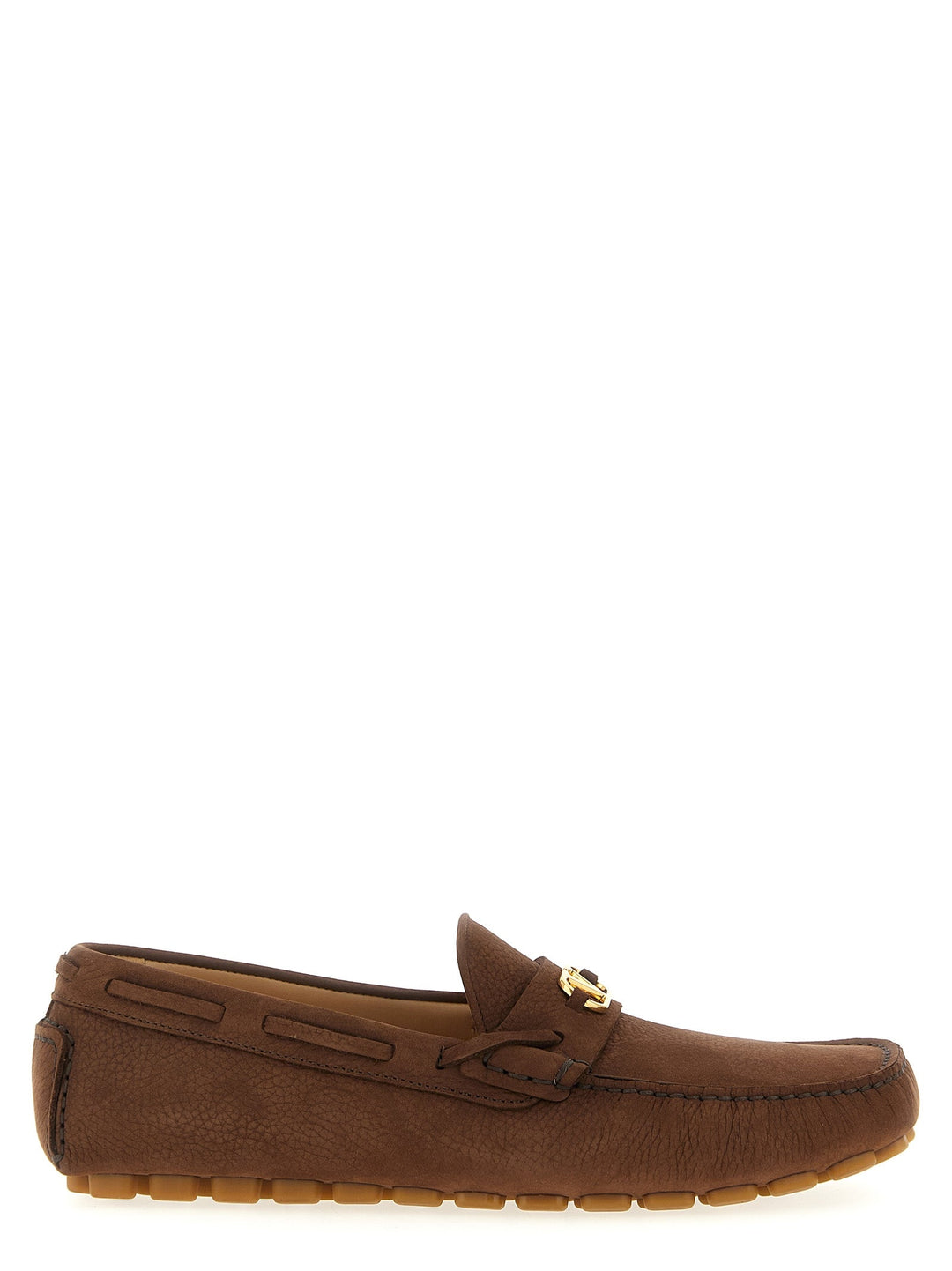Men’s Valentino Garavani Brown Calfskin Slip-on Loafers