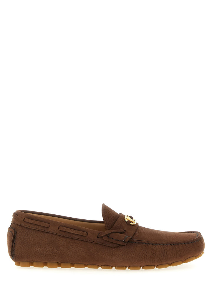 Men’s Valentino Garavani Brown Calfskin Slip-on Loafers