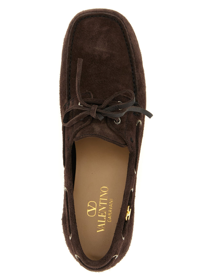 Men’s Valentino Garavani Brown Cowhide Slip-on Loafers