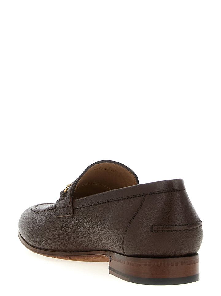 Men’s Valentino Garavani Brown Goatskin Slip-on Loafers
