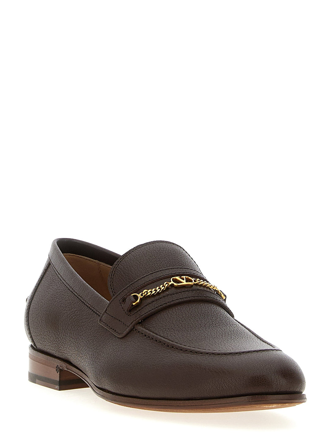 Men’s Valentino Garavani Brown Goatskin Slip-on Loafers