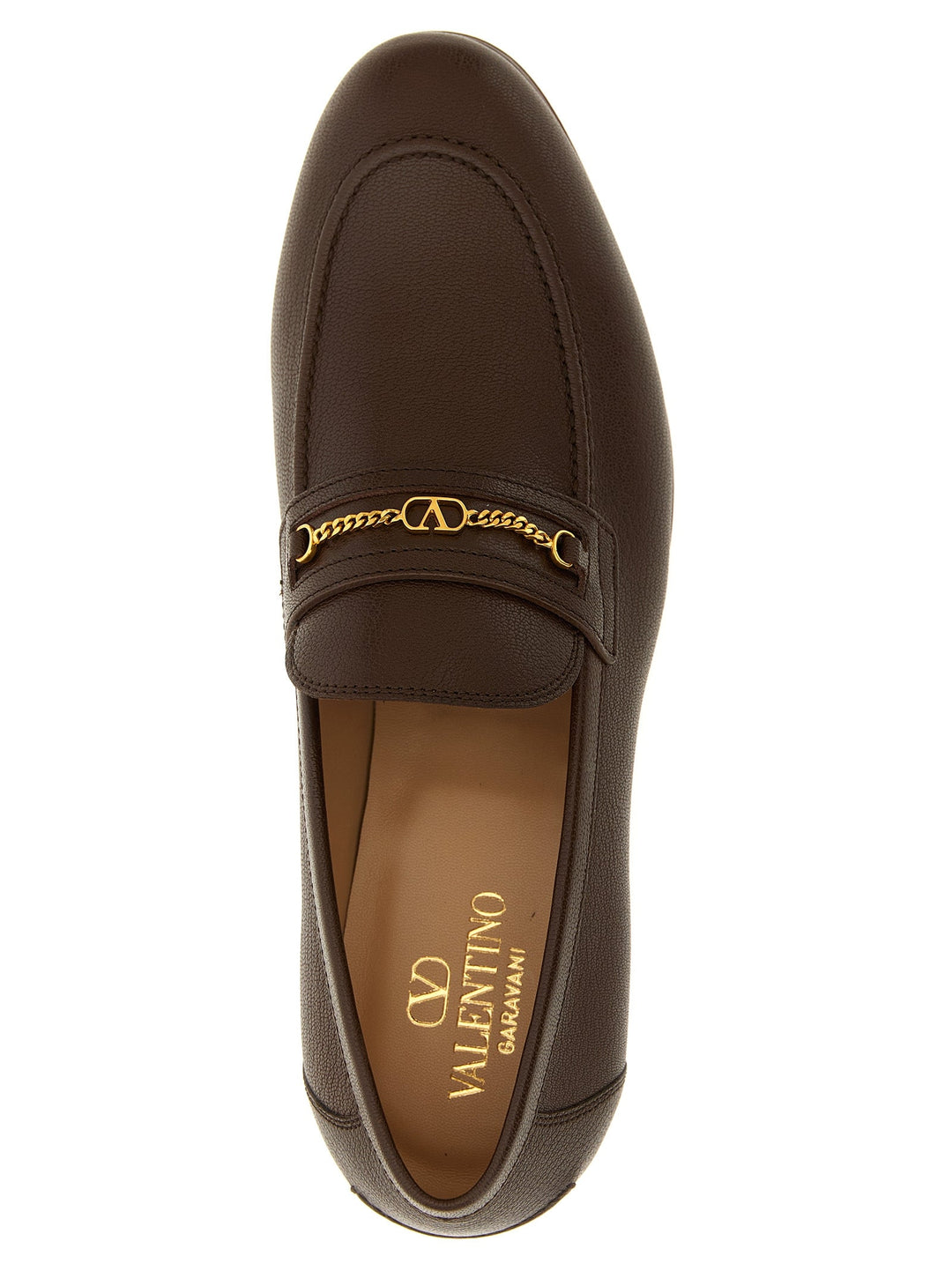 Men’s Valentino Garavani Brown Goatskin Slip-on Loafers