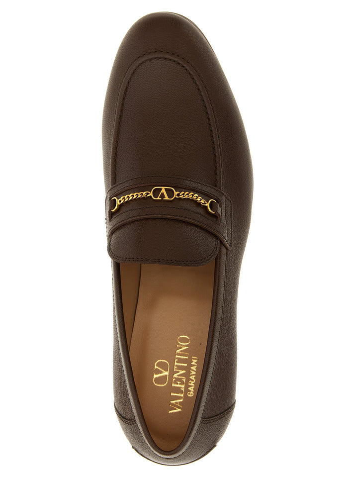 Men’s Valentino Garavani Brown Goatskin Slip-on Loafers