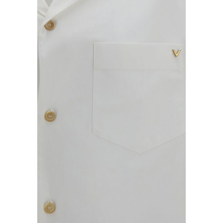 Valentino Garavani White Cotton Shortsleeve Shirt