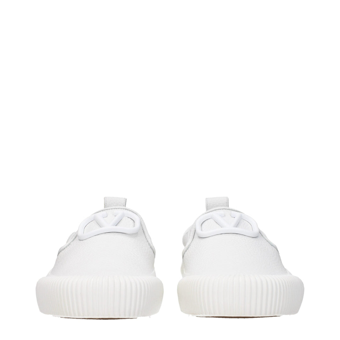 Men’s Valentino Garavani White Leather Slip-on Loafers