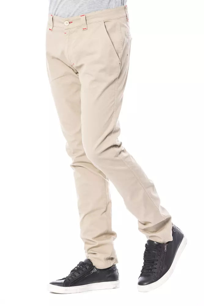 Men’s Verri Beige Cotton Men Chino Pant