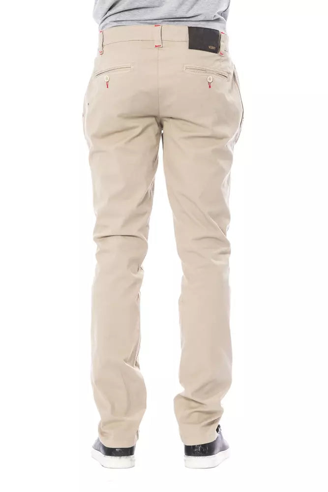Men’s Verri Beige Cotton Men Chino Pant