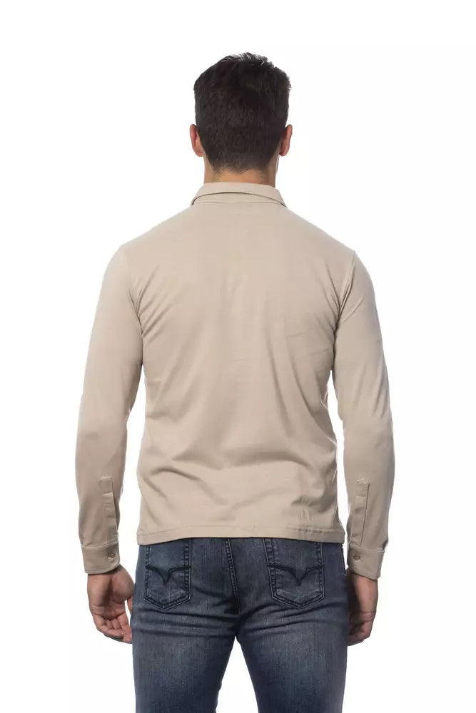 Men’s Verri Beige Cotton Men Shirt