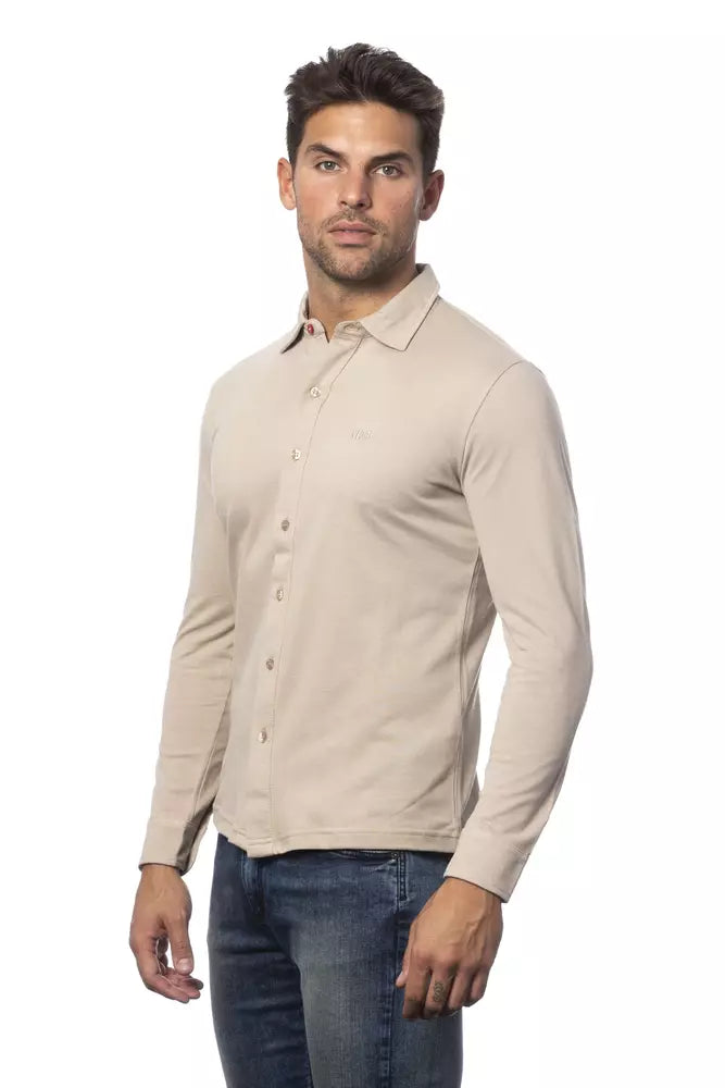 Men’s Verri Beige Cotton Men Shirt