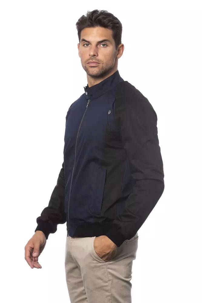 Men’s Verri Blue Cotton Bomber Jacket