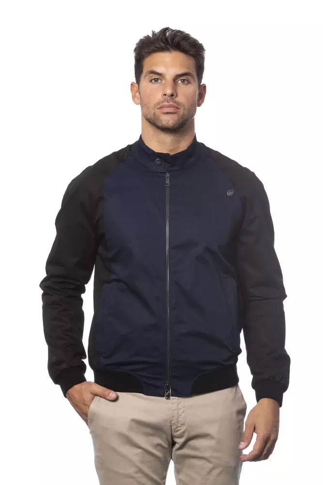 Men’s Verri Blue Cotton Bomber Jacket