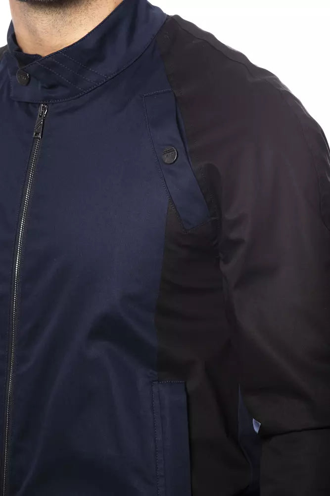 Men’s Verri Blue Cotton Bomber Jacket