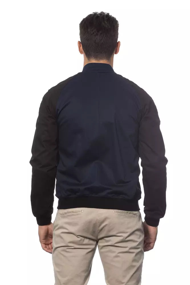 Men’s Verri Blue Cotton Bomber Jacket