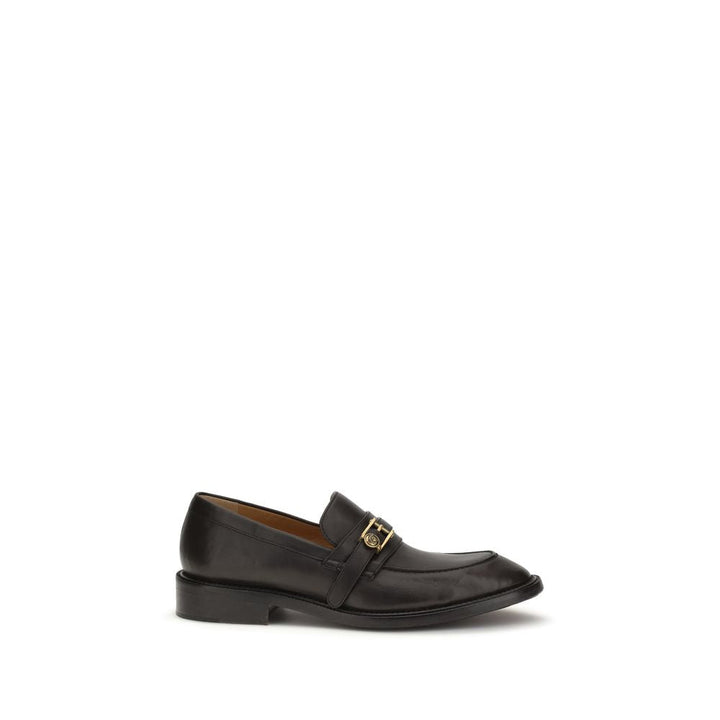 Men’s Versace Black Calf Leather Bos Taurus Slip-on Loafers