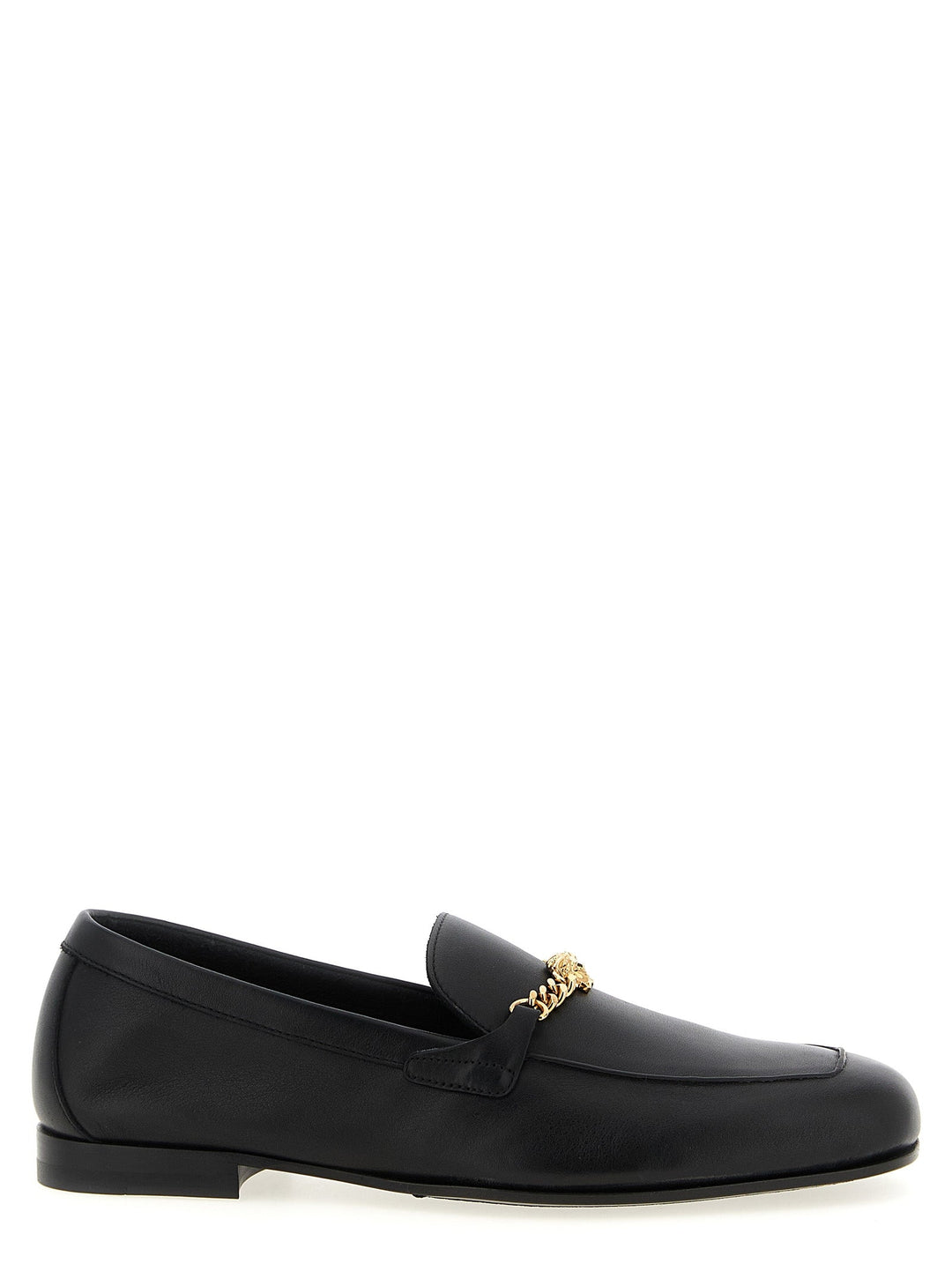Men’s Versace Black Calfskin Slip-on Loafers