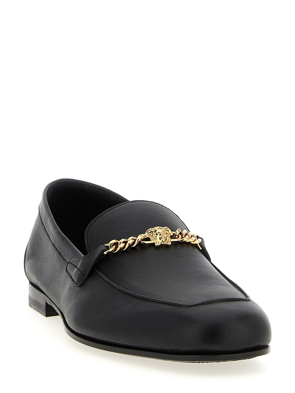 Men’s Versace Black Calfskin Slip-on Loafers