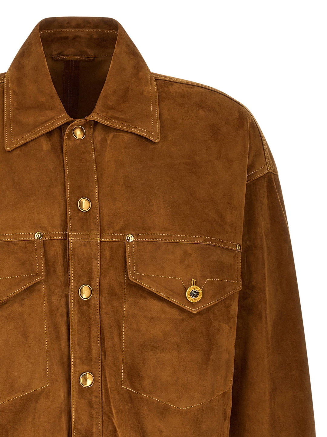 Men’s Versace Brown Lamb Leather Jacket