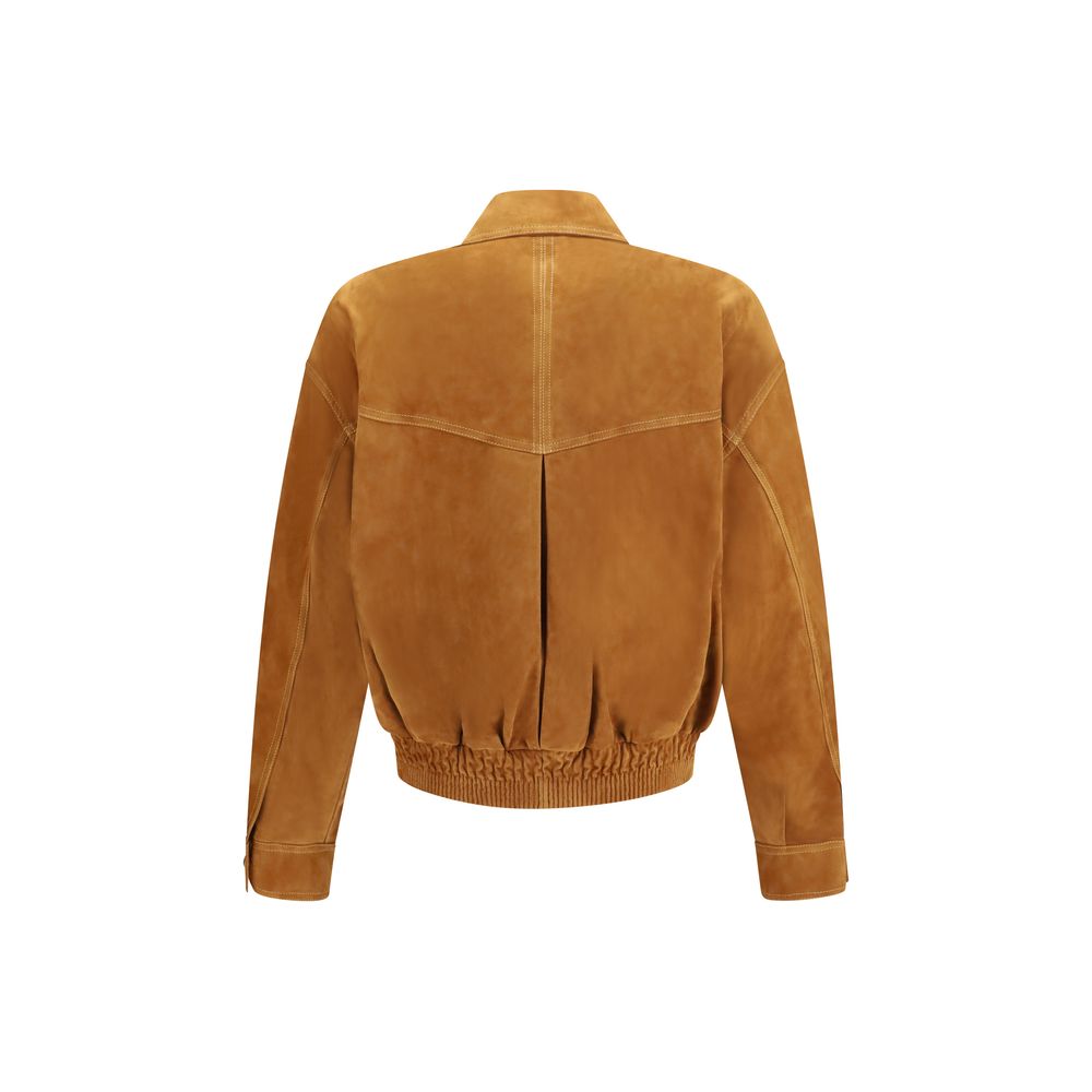 Men’s Versace Brown Lamb Ovis Aries Leather Jacket