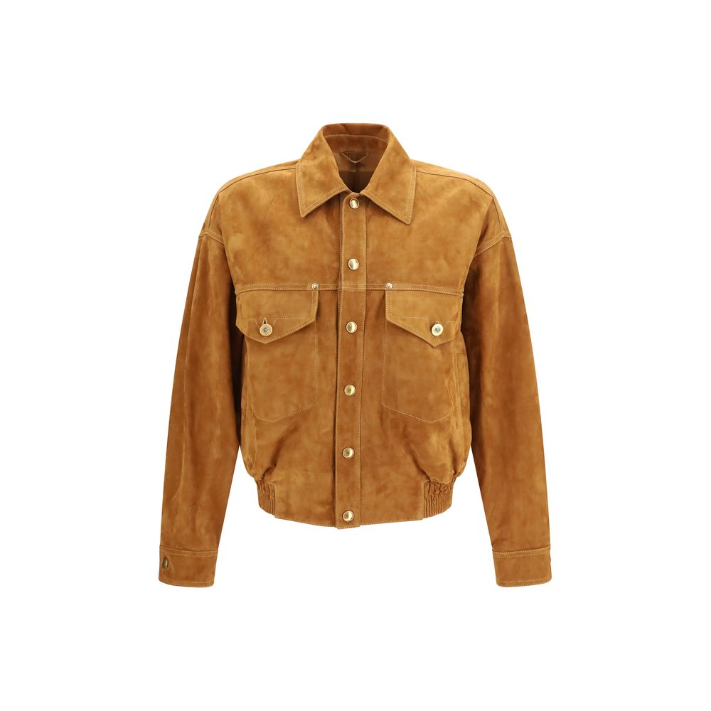Men’s Versace Brown Lamb Ovis Aries Leather Jacket
