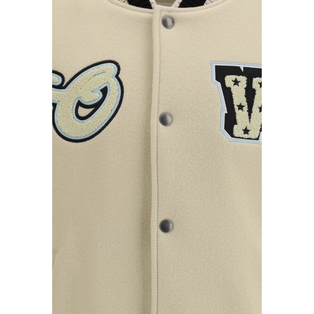 Men’s Off-white Beige Wool Oves Aries Bomber