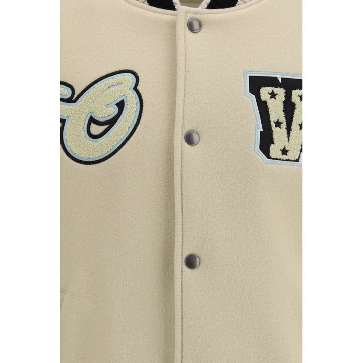 Men’s Off-white Beige Wool Oves Aries Bomber