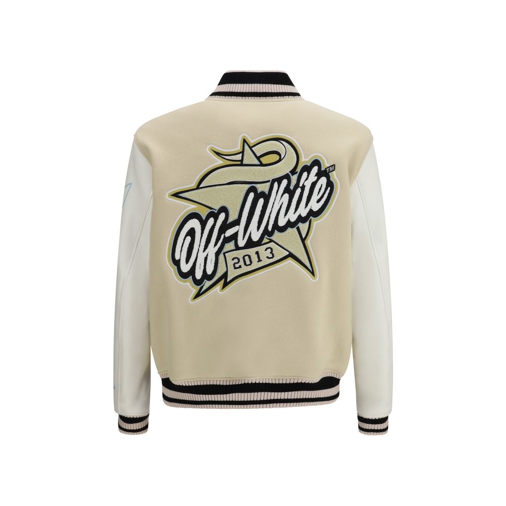 Men’s Off-white Beige Wool Oves Aries Bomber