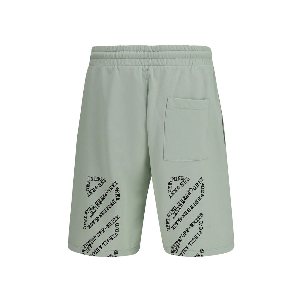 Men’s Off-white Bicolor Cotton Bermuda Shorts