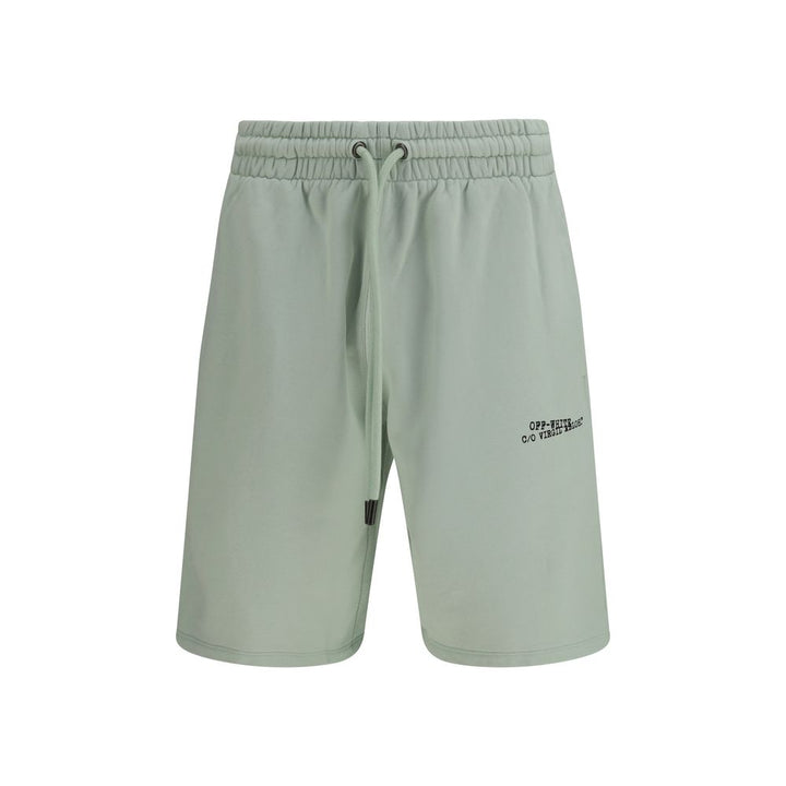 Men’s Off-white Bicolor Cotton Bermuda Shorts
