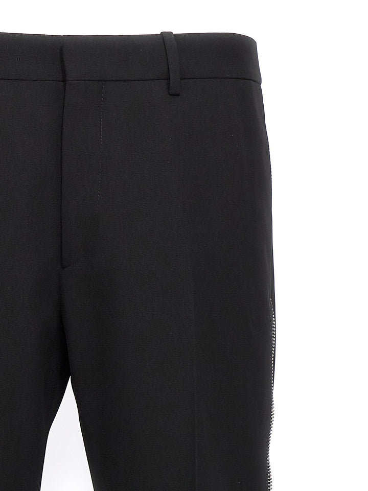 Men’s Off-white Black Virgin Wool Dress Pants
