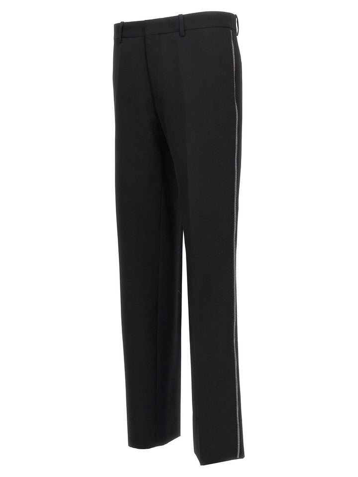 Men’s Off-white Black Virgin Wool Dress Pants