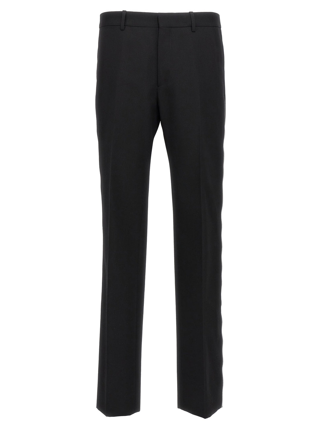 Men’s Off-white Black Virgin Wool Dress Pants