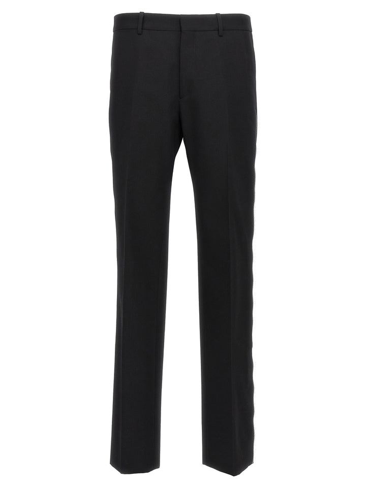 Men’s Off-white Black Virgin Wool Dress Pants