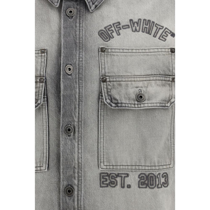 Off-white Gray Denim Shirt
