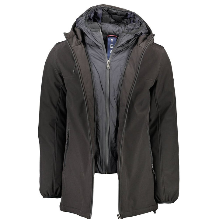 Men’s Yes Zee Black Polyester Jackets &amp; Coat